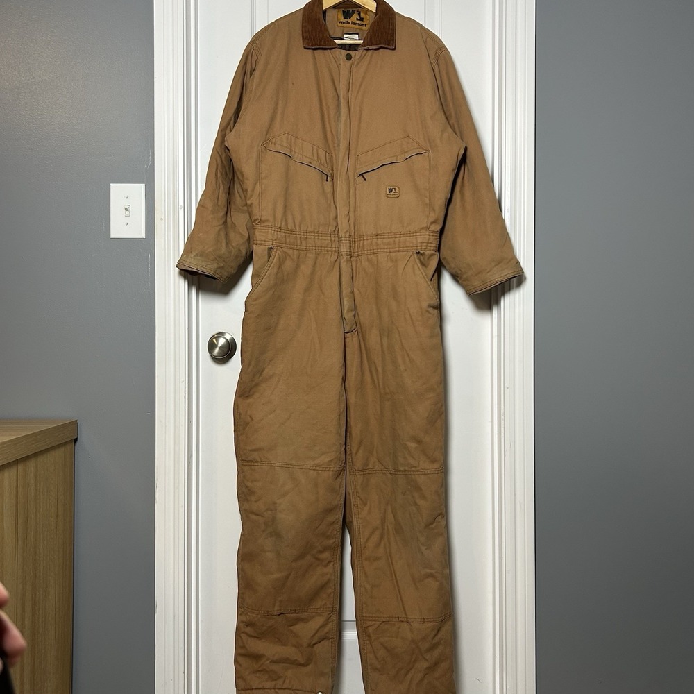 Wells Lamont Cotton Brown Insulated Duck Canvas Genuine Workwear Coveralls